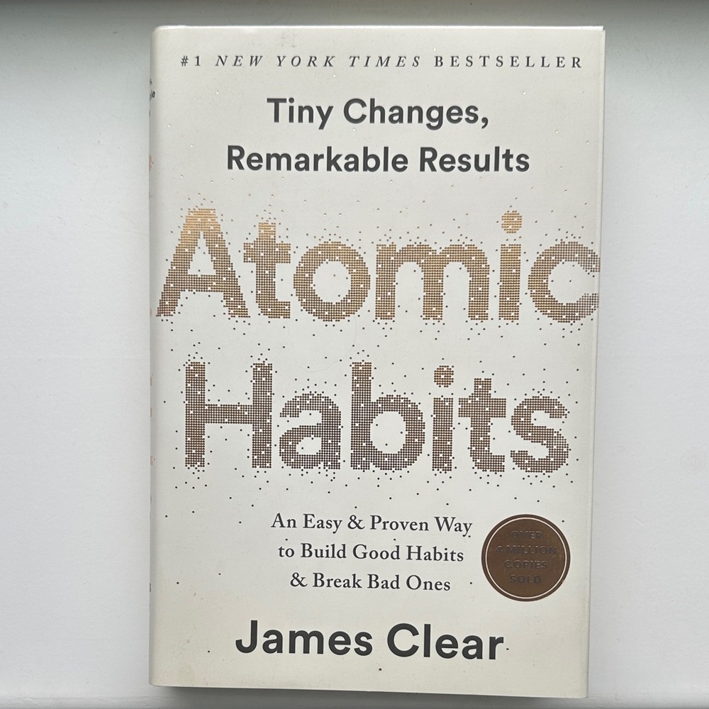 Atomic Habits hardcover book by James Clear